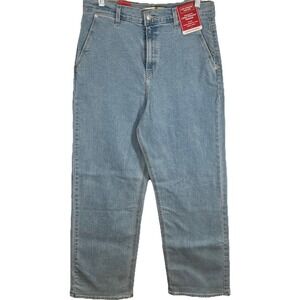 Levi Strauss Signature Jeans Womens Size 10 Blue Loose Straight High Rise NEW